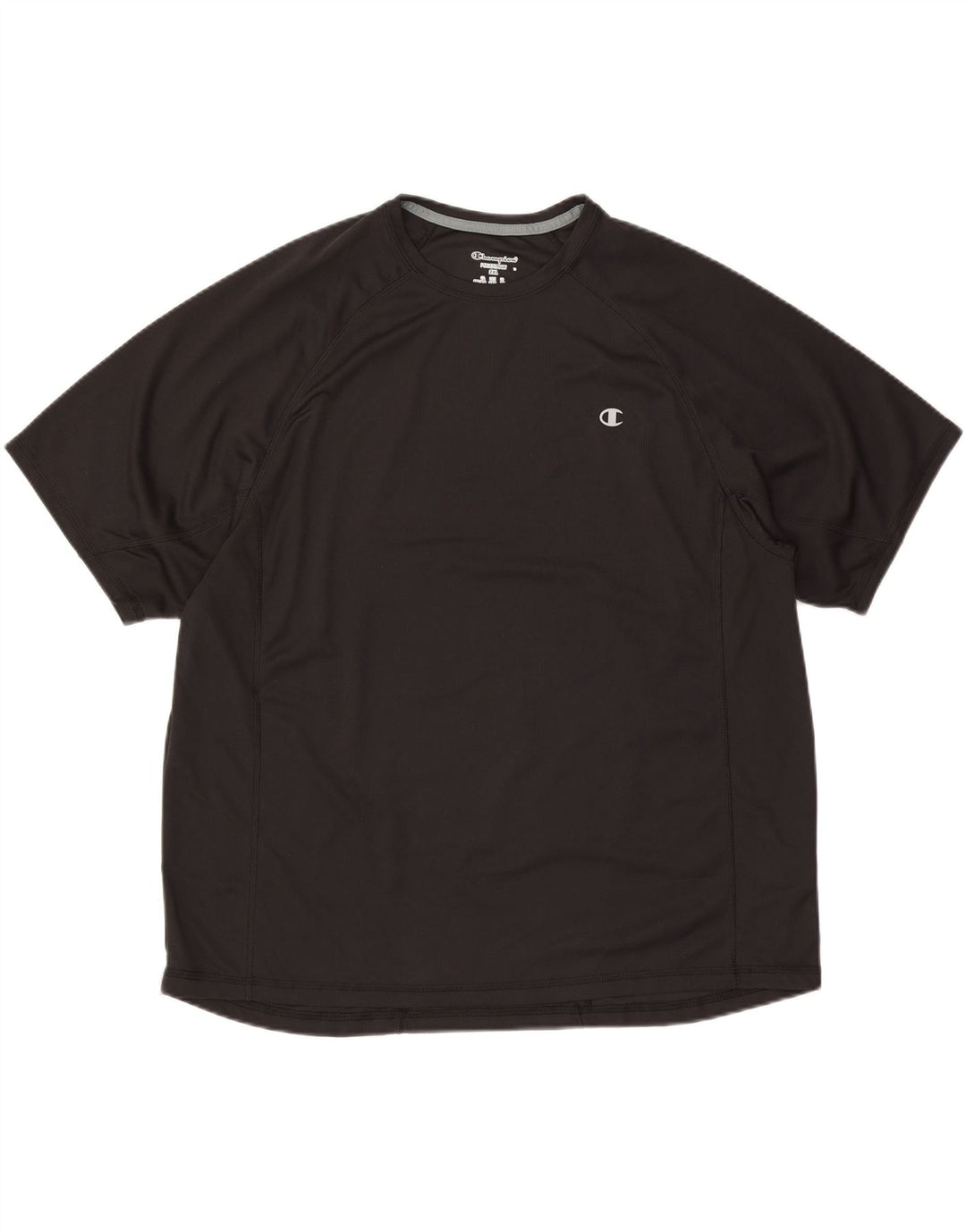 CHAMPION Mens T-Shirt Top 2XL Black Polyester Vintage Champion and Second-Hand Champion from Messina Hembry 