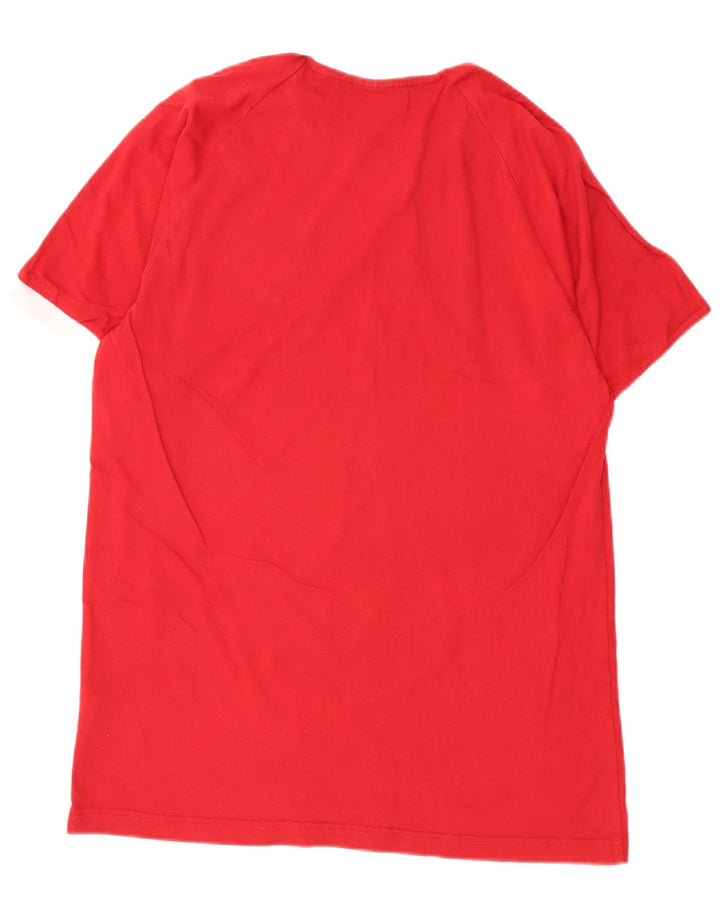 Adidas Herren T-Shirt Top Große rote Baumwolle