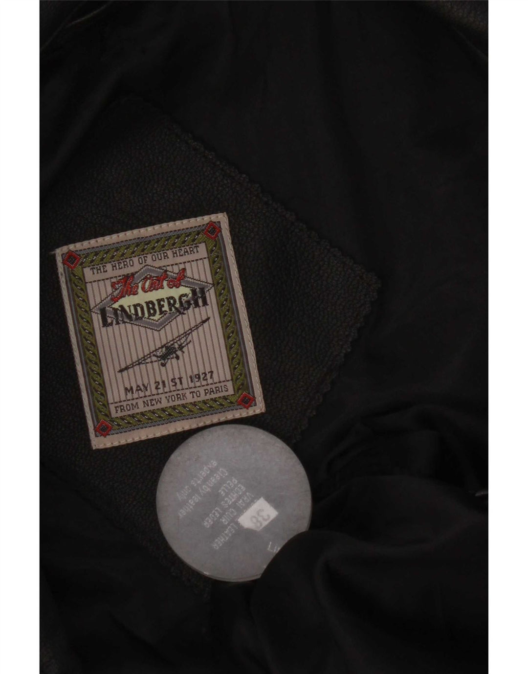 Vintage Damen Lederweste EU 38 Medium Schwarz