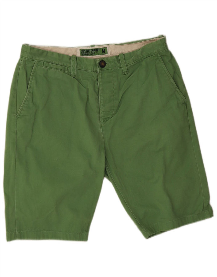 Superdry Herren Chinoshorts Medium W30 Grüne Baumwolle