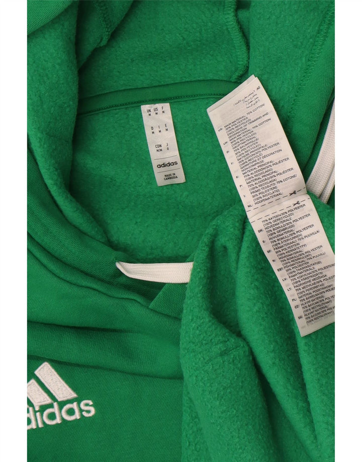 Adidas Herren Kapuzenpullover aus mittelgrüner Baumwolle