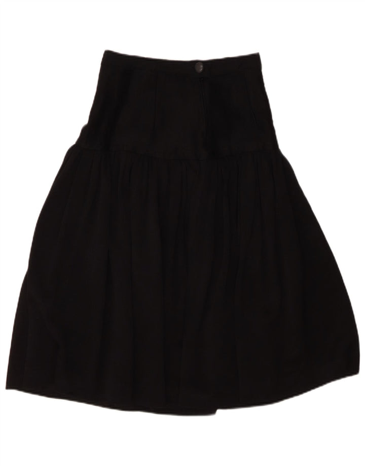Vintage Damen A-Linien-Rock Small W26 Schwarz