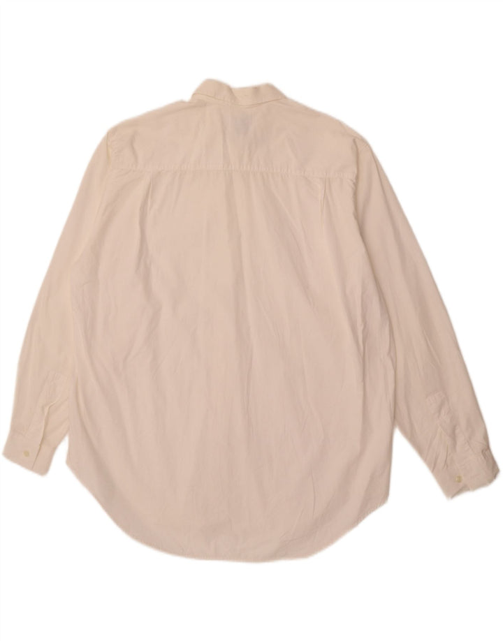 BENETTON Womens Oversized Shirt IT 44 Medium Off White Floral Vintage Benetton and Second-Hand Benetton from Messina Hembry 