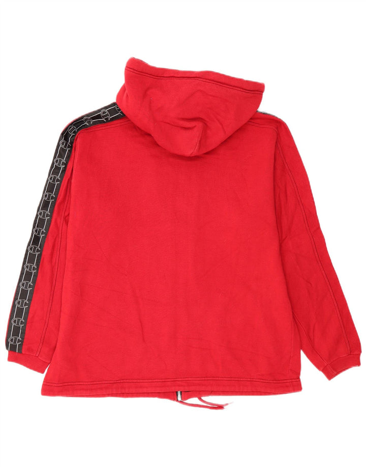Champion Herren-Kapuzenpullover mit grafischem Reißverschluss, klein, Rot, Farbblock