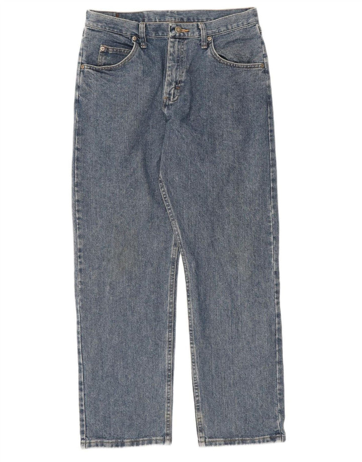 WRANGLER Mens Straight Jeans W32 L30 Blue Cotton