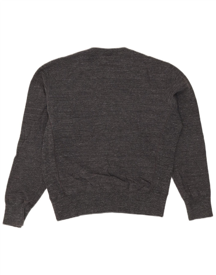 Champion Herren-Pullover mit Rundhalsausschnitt, mittelgrau gesprenkelte Baumwolle
