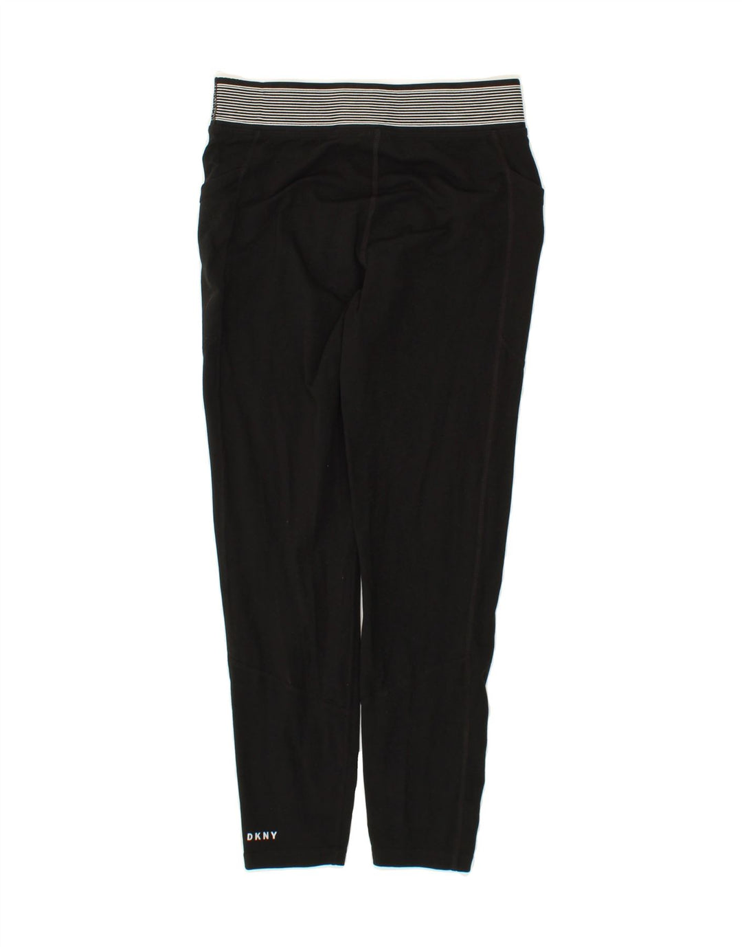 DKNY Womens Graphic Leggings UK 10 Small  Black Cotton Vintage Dkny and Second-Hand Dkny from Messina Hembry 