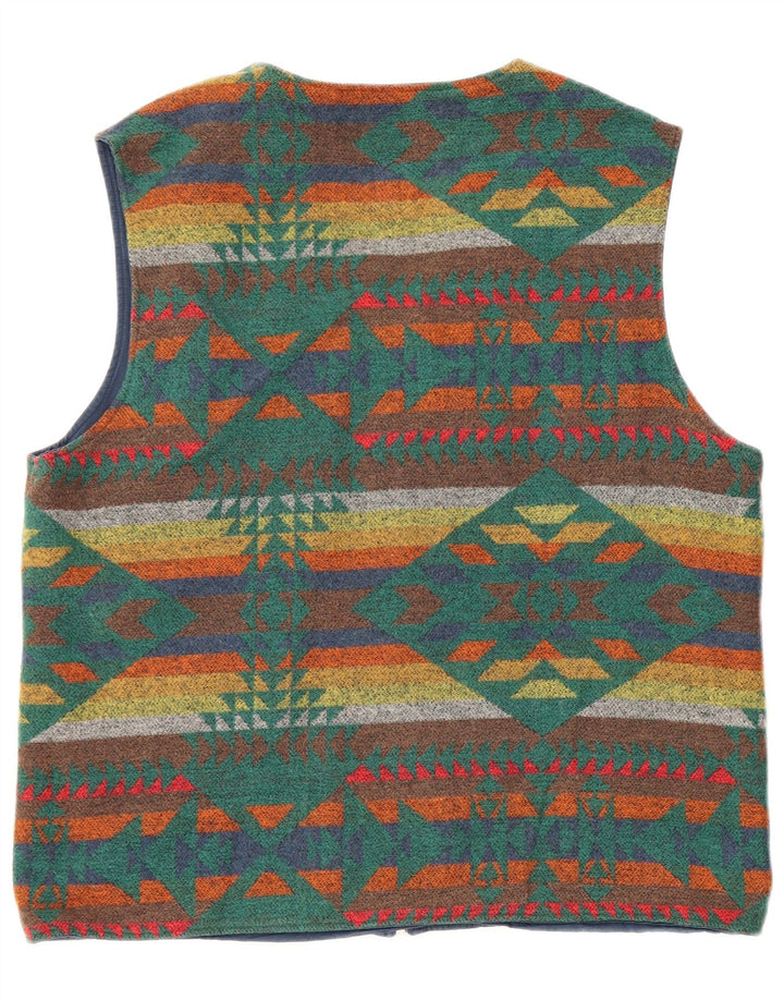 Vintage Herren Wendeweste, groß, mehrfarbig, Fair Isle