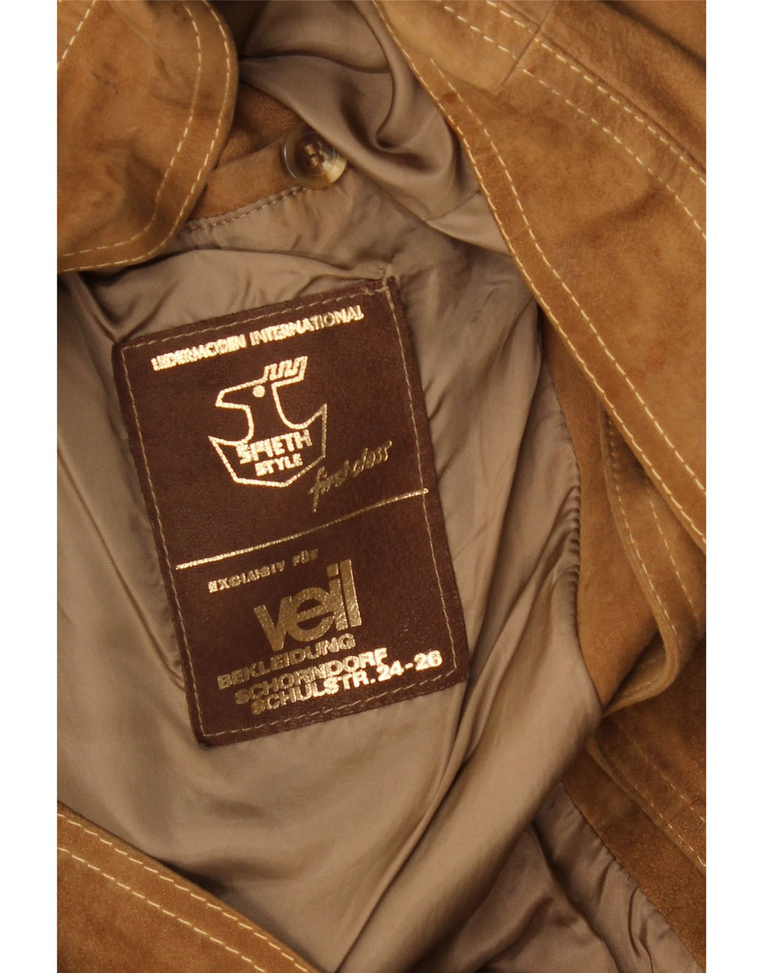 Vintage Herren Wildlederjacke UK 38 Mittelbraun