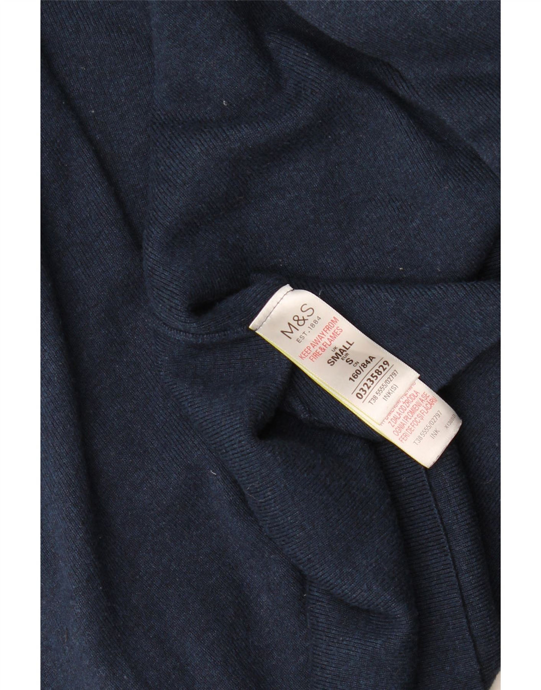 Marks & Spencer Damen Longline Open Cardigan Pullover UK 10 Small Marineblau