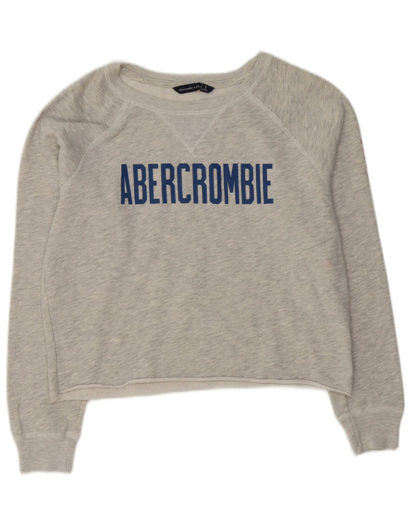 Abercrombie & Fitch Damen Grafik-Sweatshirt-Pullover UK 10 Small Grau