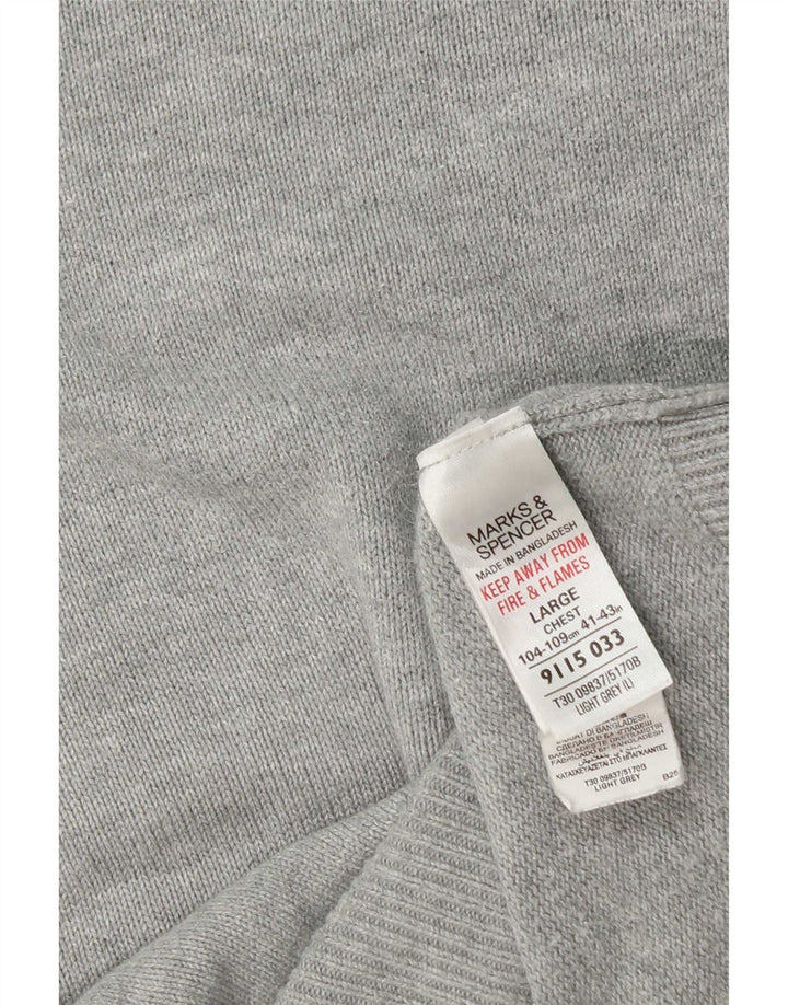 Marks & Spencer Herren-Tanktop „Harbor“ aus blauer Baumwolle, groß, grau