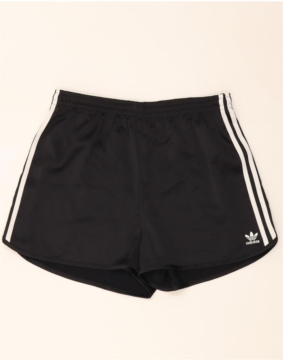 ADIDAS Damen Sportshorts UK 16/18 Large Schwarz Polyester