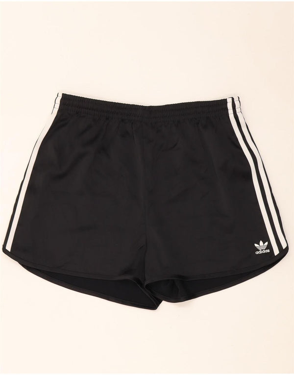 ADIDAS Damen Sportshorts UK 16/18 Large Schwarz Polyester