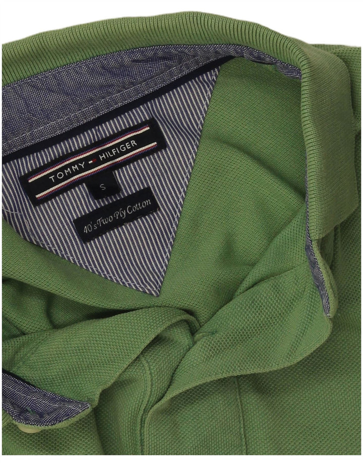 Tommy Hilfiger Herren-Poloshirt, kleine grüne Baumwolle
