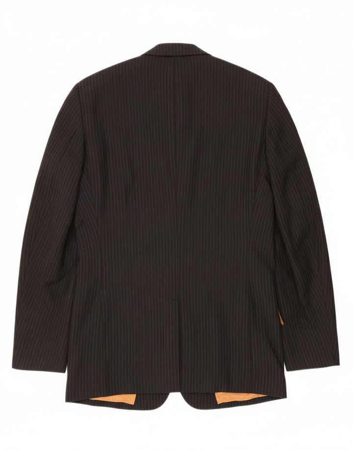 DOLCE & GABBANA Mens 2 Button Blazer Jacket IT 50 Large Black Pinstripe Vintage Dolce & Gabbana and Second-Hand Dolce & Gabbana from Messina Hembry 