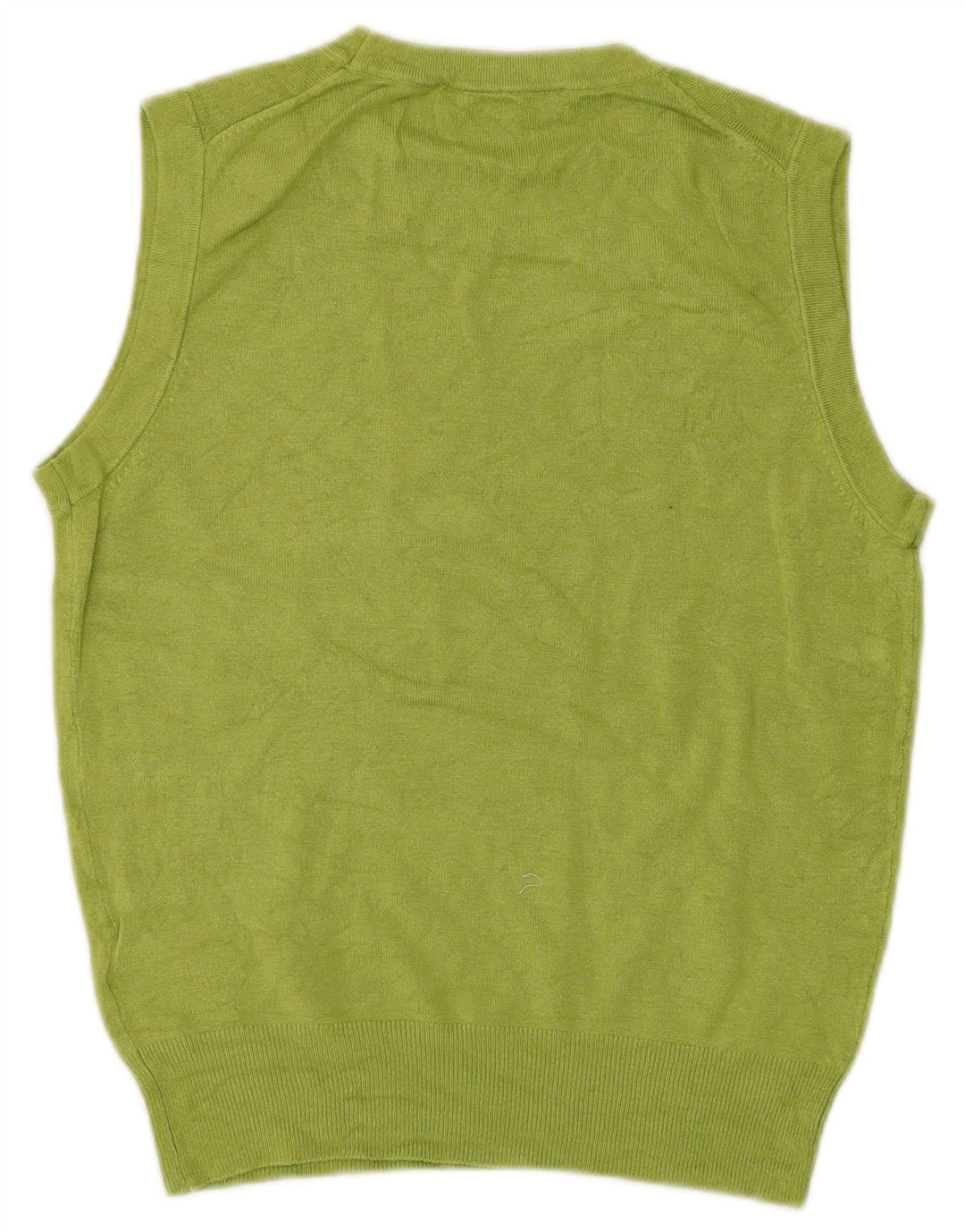 ZARA Damen Crop Vest Tank Top UK 10 Small Grüne Viskose
