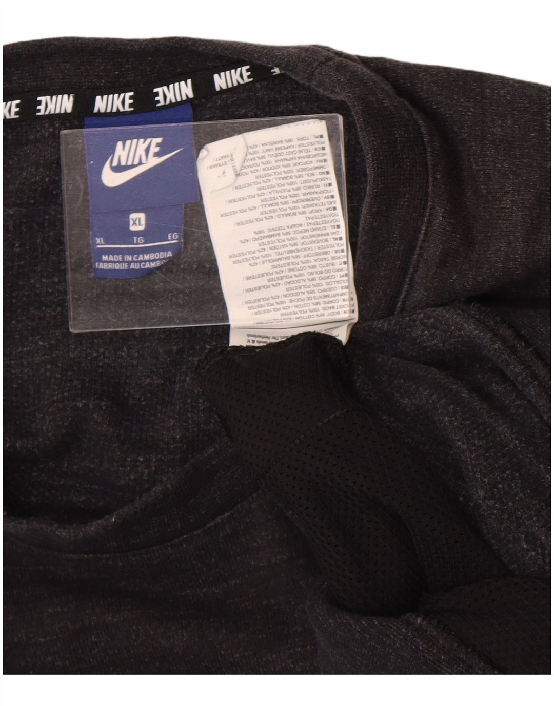 Nike Herren Sweatshirt Pullover XL Schwarz gefleckte Baumwolle