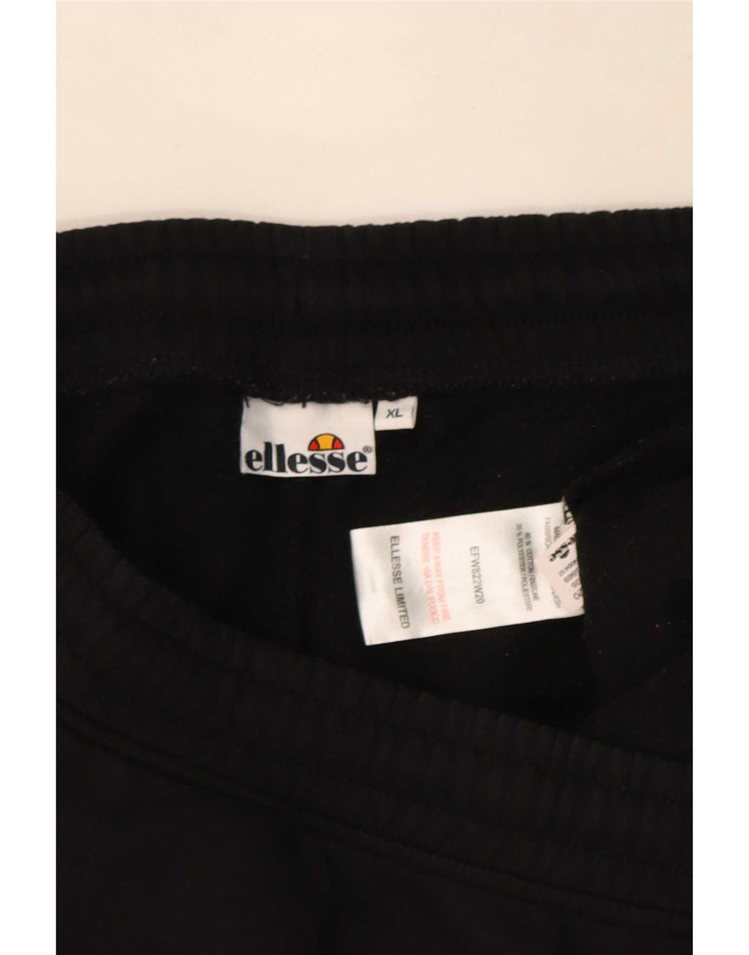 Ellesse Herren-Trainingshose, Jogginghose, XL, Schwarz, Baumwolle