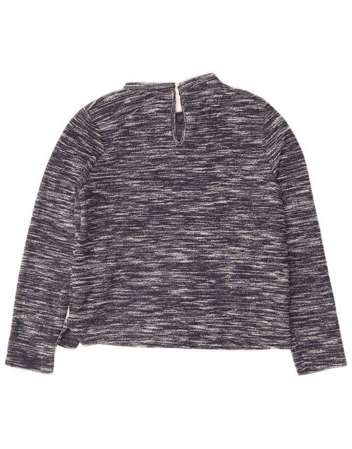 Oasis Langarm-Blusenoberteil für Damen, UK 14, mittelblau meliert