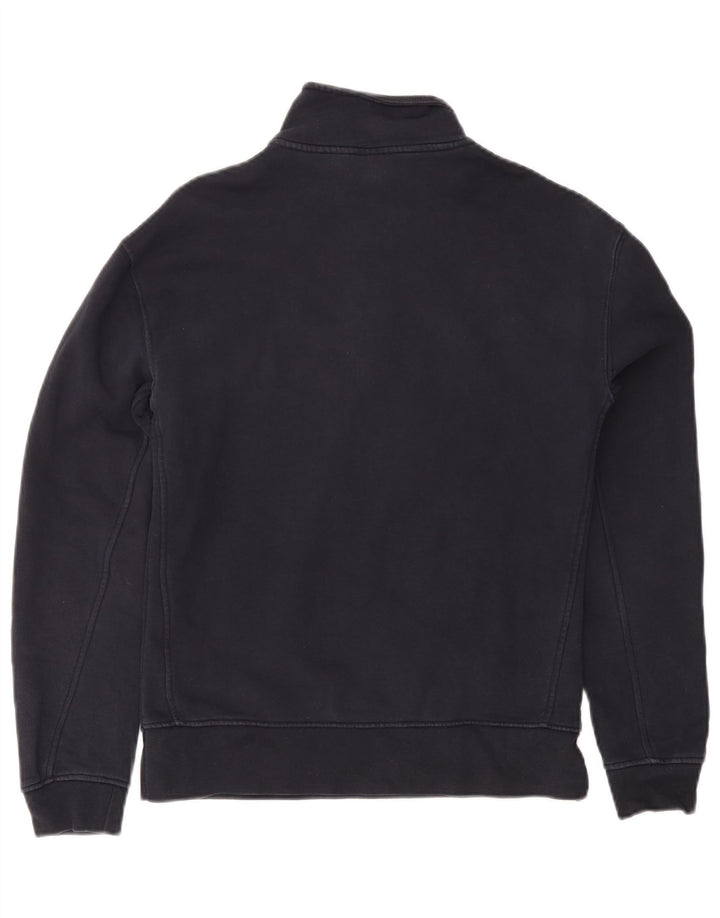 Zara Damen-Sweatshirt mit Reißverschluss am Hals, Gr. 10, Marineblau