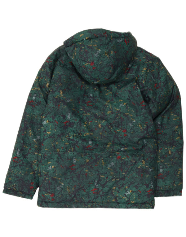 Columbia Jungen-Jacke mit Kapuze, gepolstert, 14–15 Jahre, Größe L, grüne Tarnung