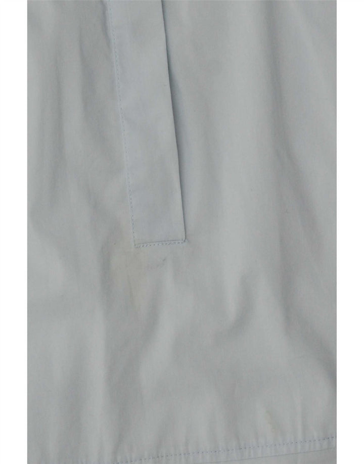 Benetton Damen-Pulloverhemd mit 3/4-Ärmeln, übergroß, Größe S, Blau, Baumwolle