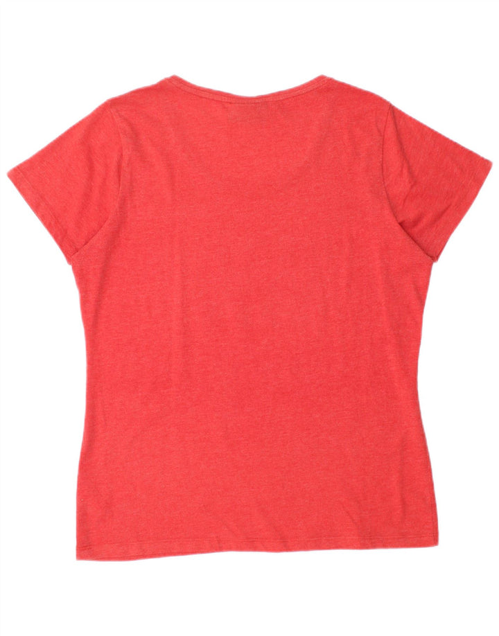 Kappa Damen Grafik T-Shirt Top IT 44 Mittelrote Baumwolle