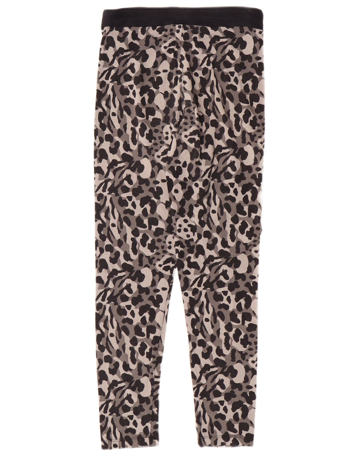 Puma Mädchen-Leggings, 11–12 Jahre, graue Baumwolle mit Animal-Print