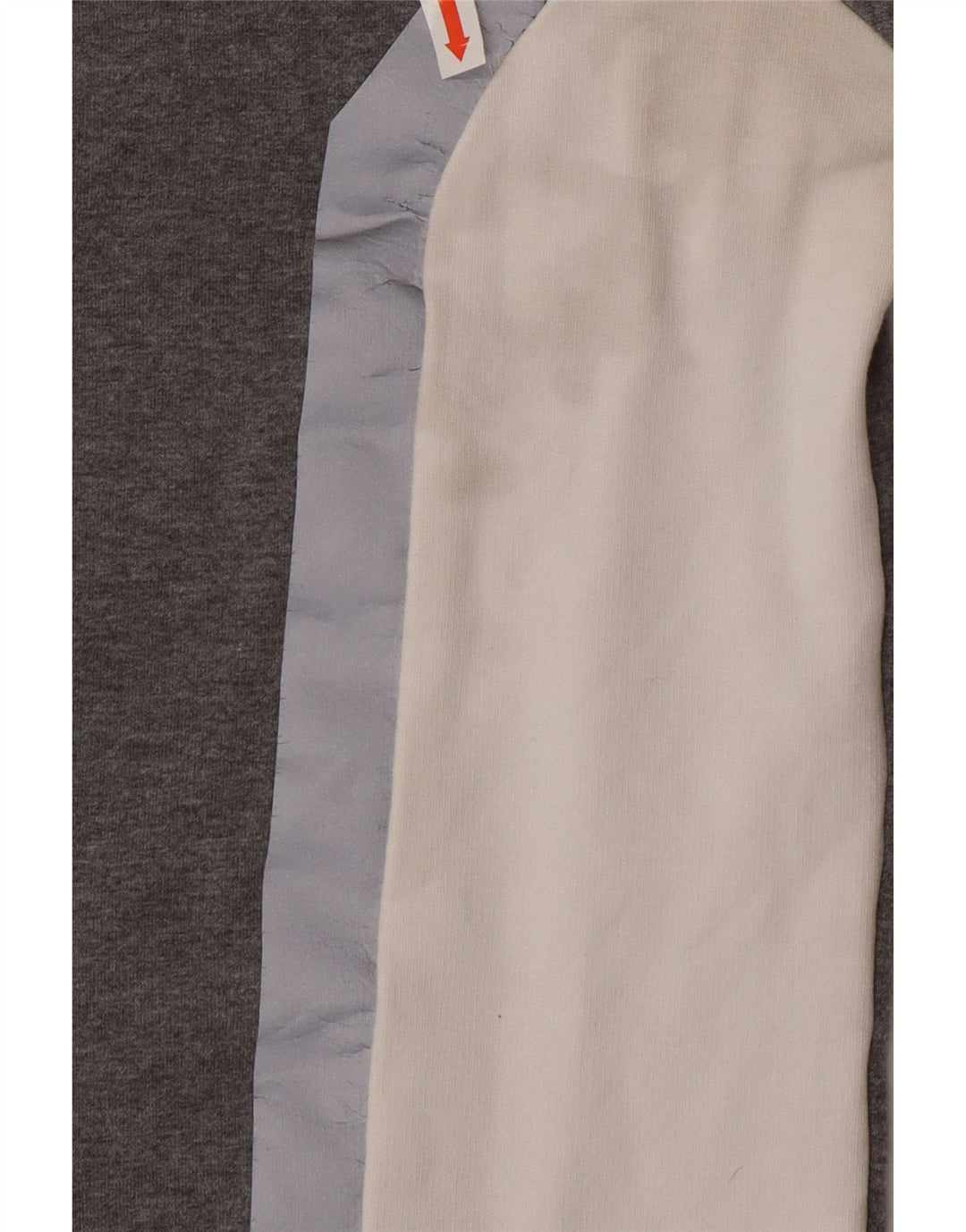 Guess Damen-Sweatshirt-Pullover IT 42 Mittelgraue Colourblock-Baumwolle