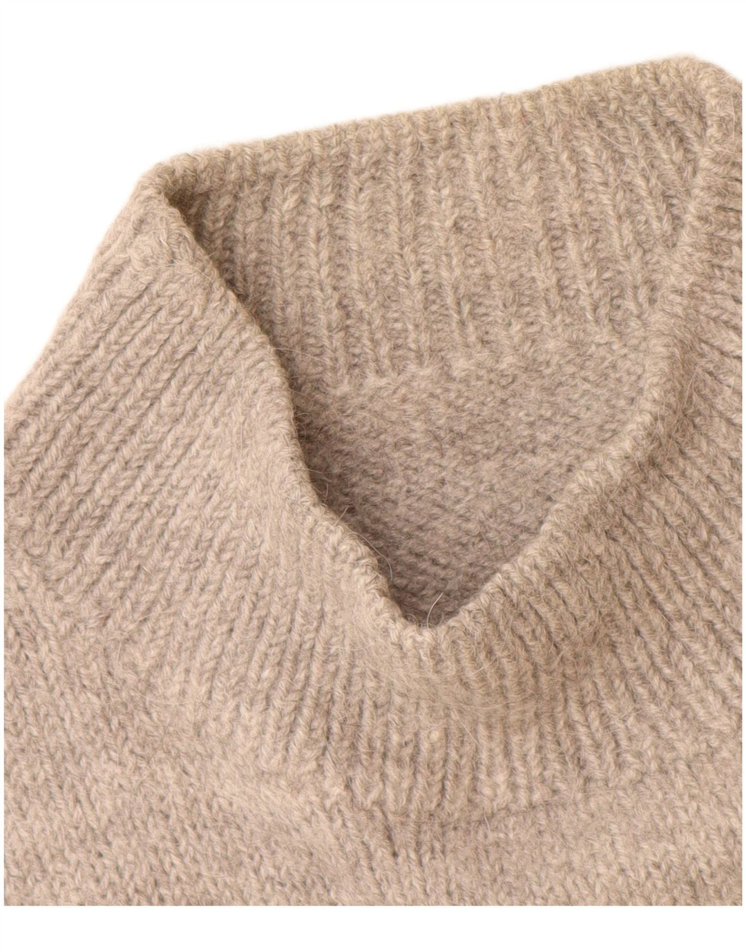 Vintage Damen Rollkragenpullover Pullover UK 14 Groß Grau meliert