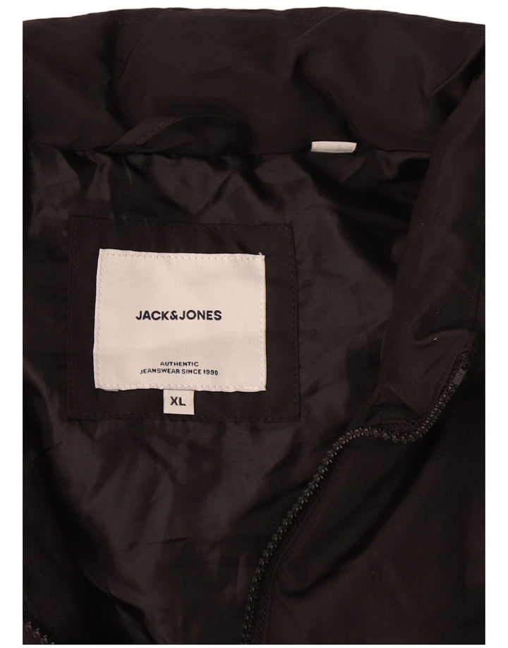 Jack & Jones Herren Wattierte Weste UK 42 XL Schwarz Polyester