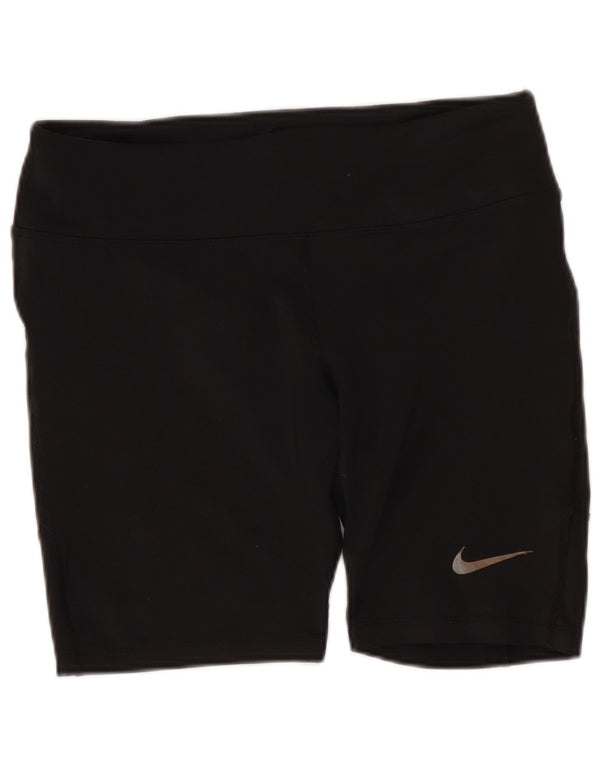 Nike Damen Dri Fit Sport Shorts UK 12 Medium Schwarz Polyester