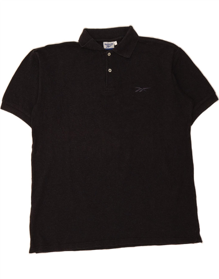 REEBOK Mens Polo Shirt XL Black Cotton Vintage Reebok and Second-Hand Reebok from Messina Hembry 