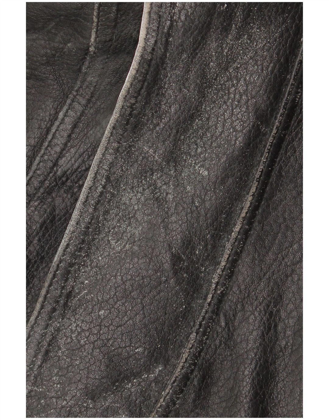 Clout Herren Leder Bikerjacke UK 42 XL Schwarzes Leder