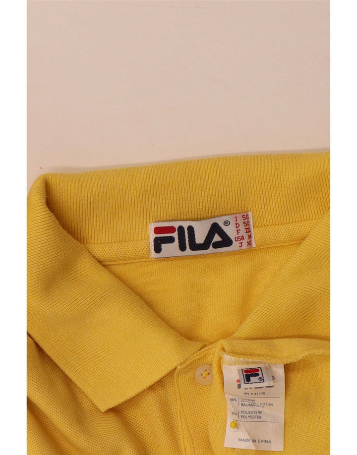 Fila Herren Poloshirt IT 50 mittelgelbe Baumwolle