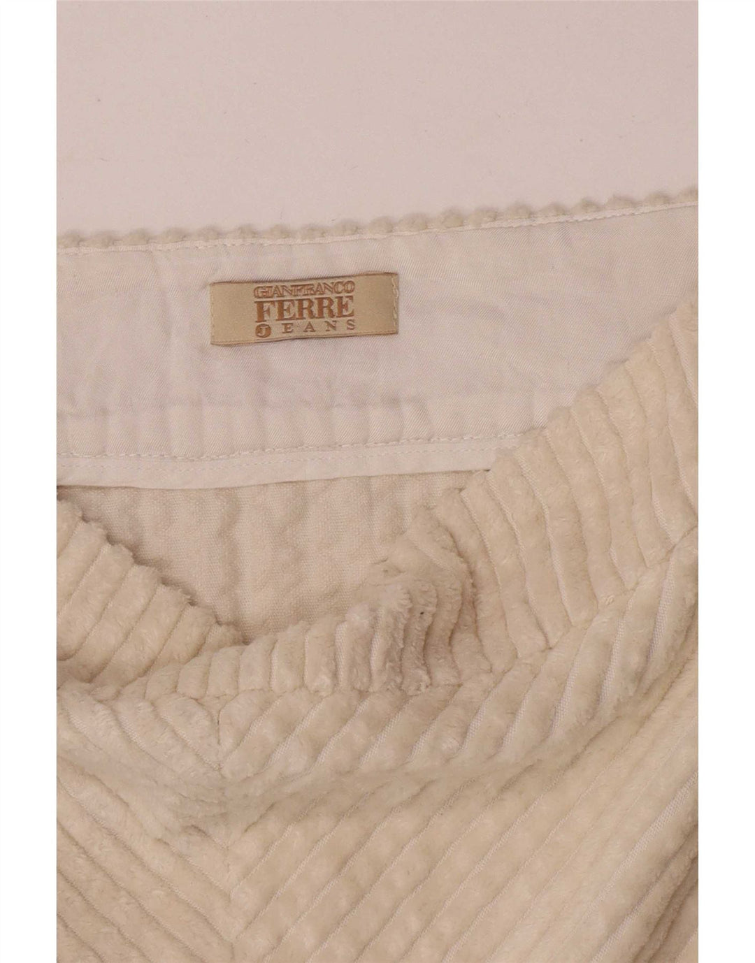 Gianfranco Ferre Damen Cordrock W30 Medium Off White