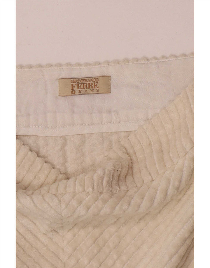 Gianfranco Ferre Damen Cordrock W30 Medium Off White