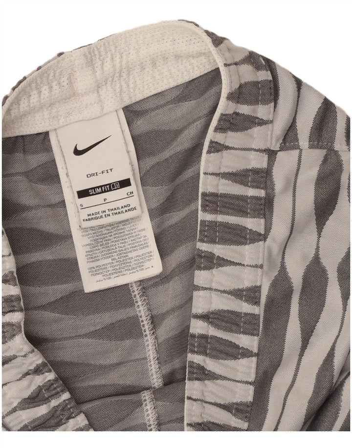 Nike Herren Dri Fit Slim Fit Sportshorts, klein, grau, geometrisch, Polyester