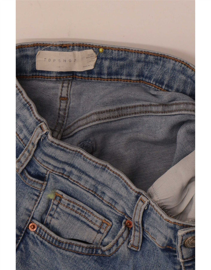 Topshop Damen Distressed Skinny Jeans W24 L25 Blau