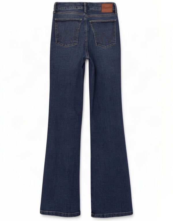 Wrangler Damen Bootcut Jeans W28 L34 Blaue Baumwolle
