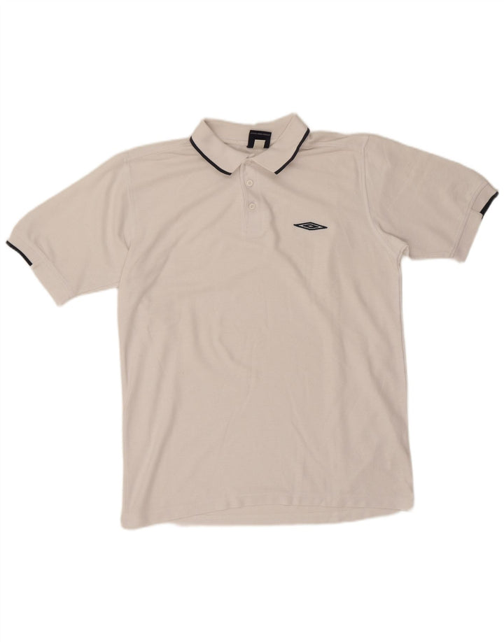 Umbro Herren-Poloshirt, mittelweißes Polyester