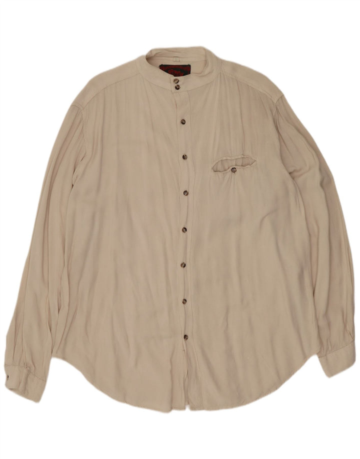 C&A Herrenhemd Größe 43/44 XL Beige Viskose