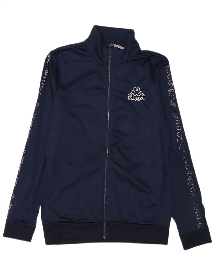 Kappa Herren-Trainingsanzugoberteil mit Grafik, mittleres Marineblau, Polyester