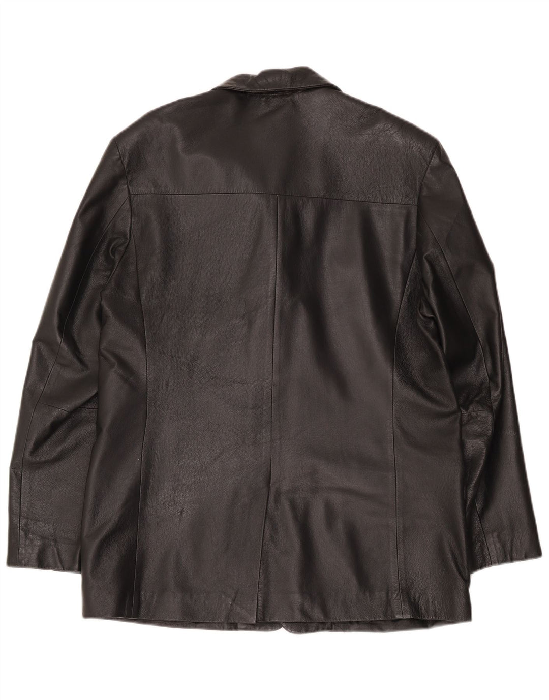 Vintage Herren Leder 2 Knopf Blazer Jacke UK 36 Small Black Classic