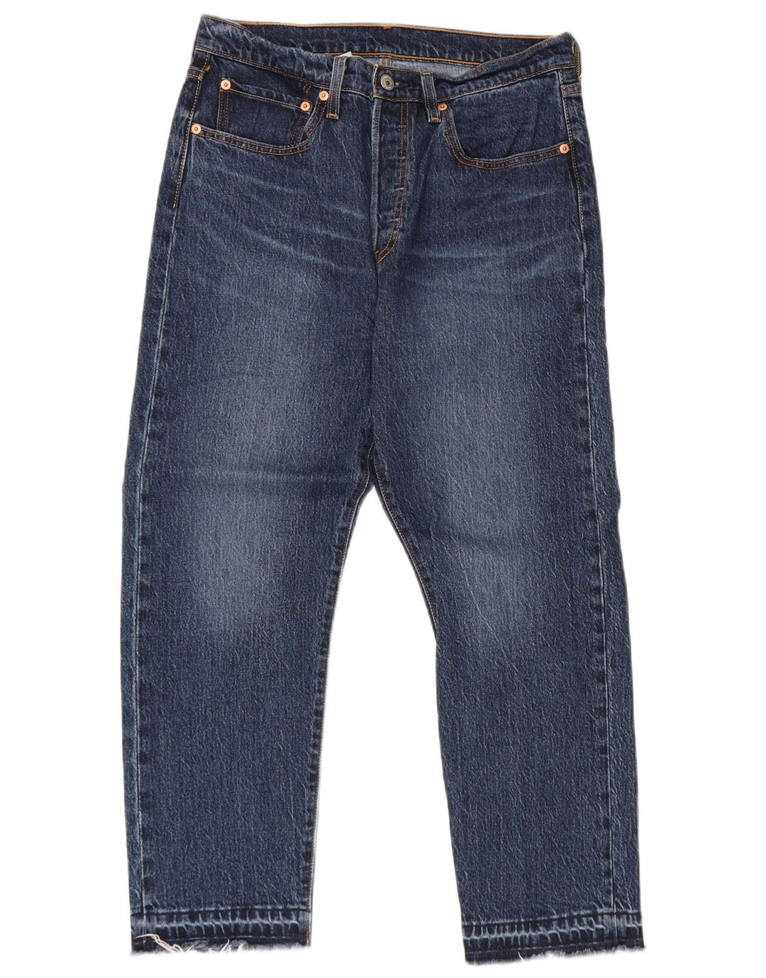 Levi's Herren 501 verkürzte Jeans W30 L26 blaue Baumwolle