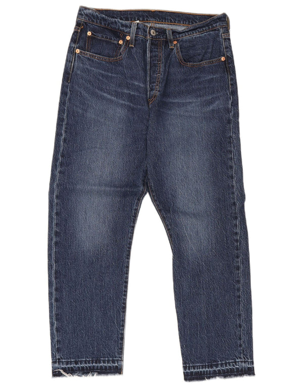 Levi's Herren 501 verkürzte Jeans W30 L26 blaue Baumwolle