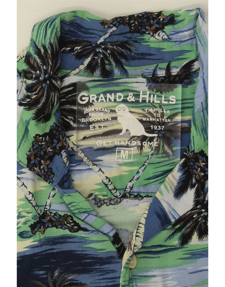 GRAND & HILLS Mens Short Sleeve Shirt Medium Multicoloured Hawaiian Vintage Grand & Hills and Second-Hand Grand & Hills from Messina Hembry 