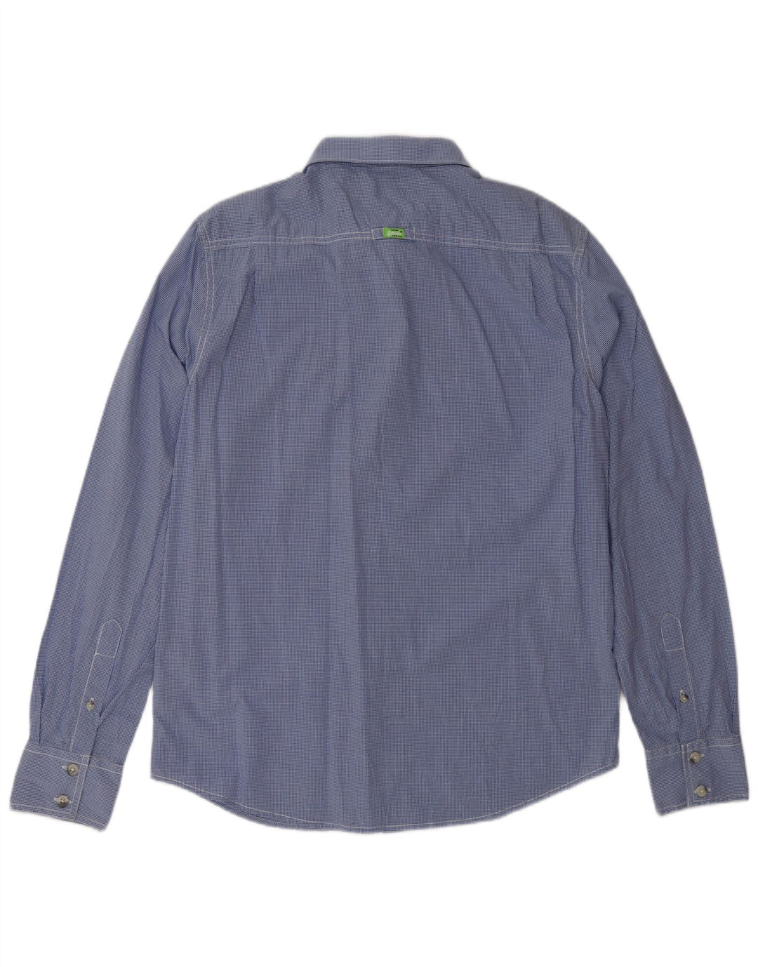 SUPERDRY Herrenhemd XL aus blauer Gingham-Baumwolle