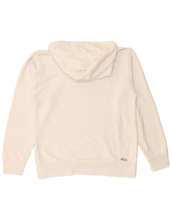 FILA Kapuzenpullover mit Grafik für Jungen, 15–16 Jahre, weiße Baumwolle